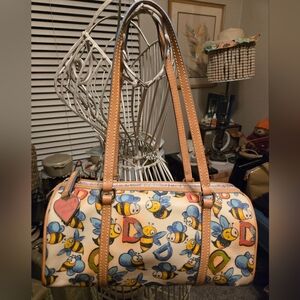 Dooney & Bourke Vintage Y2K D + Bee Barrel Satchel